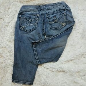 Silver Mckenzie crop bermuda sz 28